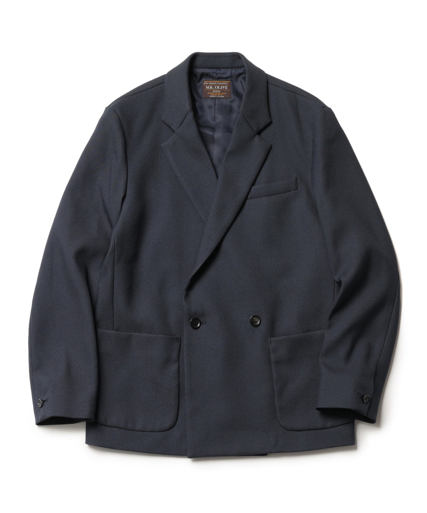 MR.OLIVE / RETRO POLYESTER TWILL / 2B DOUBLE BREASTED JACKET