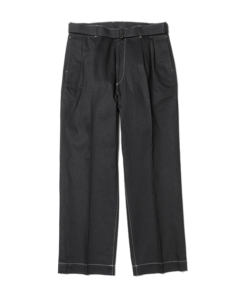 MR.OLIVE / 10oz ALL SEASON DENIM / BELTED WIDE STRAIGHT PANTS