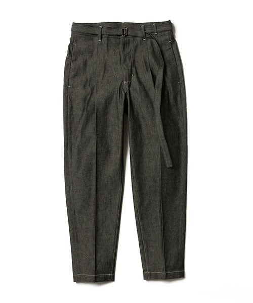 MR.OLIVE / 10oz ALL SEASON DEINIM / BELTED WIDE TAPERED PANTS