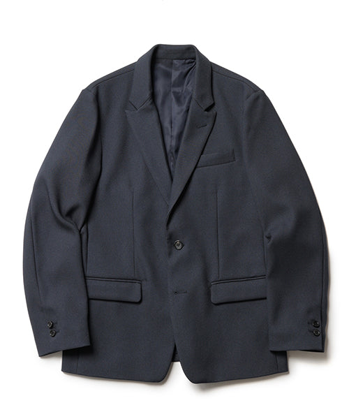 MR.OLIVE / RETRO POLYESTER TWILL / 2B SEMI PEAKED LAPEL JACKET