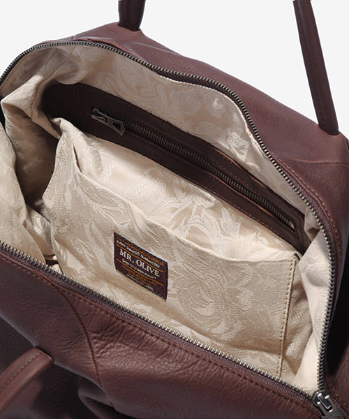 MR.OLIVE E.O.I / WATERPROOF WASHABLE LEATHER DRAPE BOSTON BAG