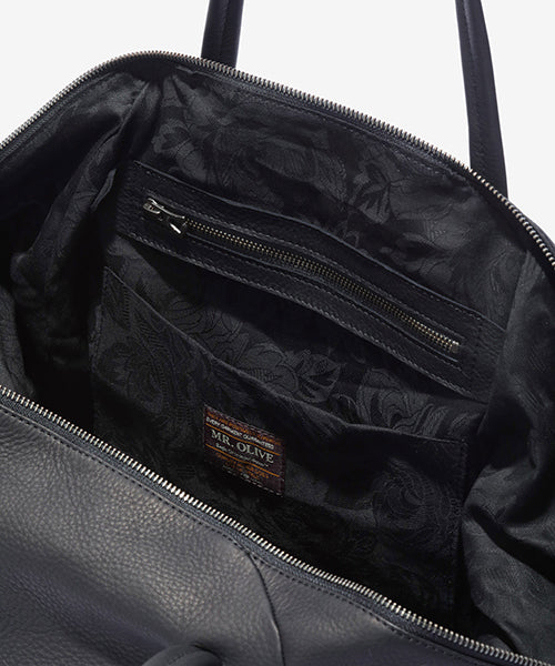 MR.OLIVE E.O.I / WATERPROOF WASHABLE LEATHER DRAPE BOSTON BAG