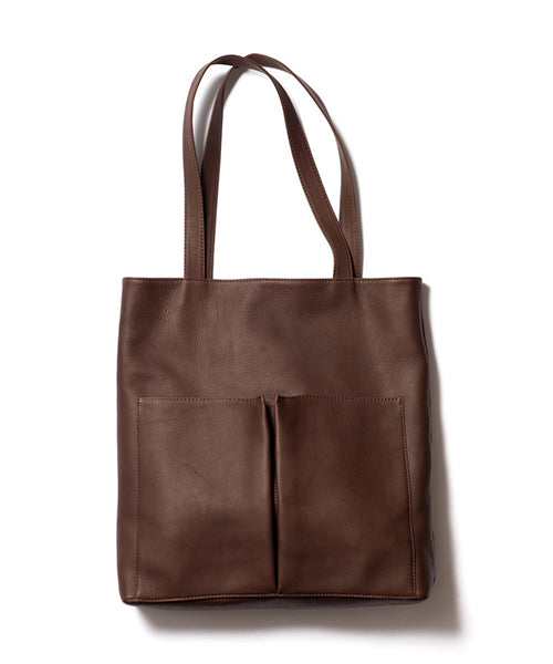 MR.OLIVE E.O.I / WATER PROOF WASHABLE LEATHER / GUSSET POCKET TOTE BAG