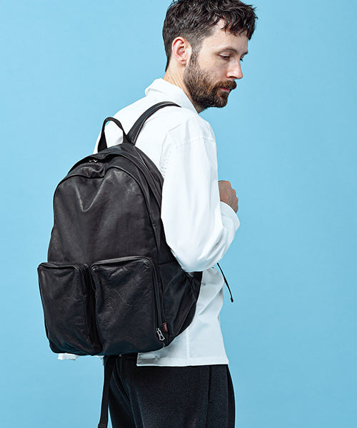 MR.OLIVE E.O.I / WATERPROOF LIGHT LEATHER URBAN DAY PACK