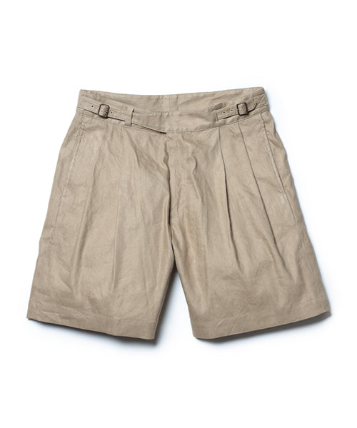 MR.OLIVE / LINEN & RAYON STRETCH CLOTH / GURKHA SHORTS