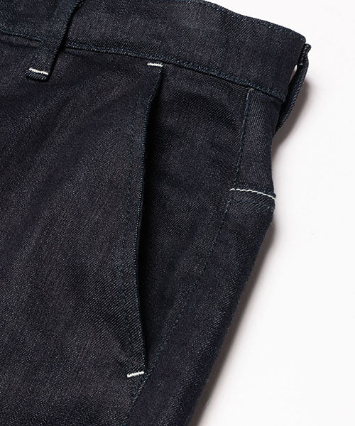 SUPER STRETCH DENIM / ONE WASH WIDE STRAIGHT PANTS