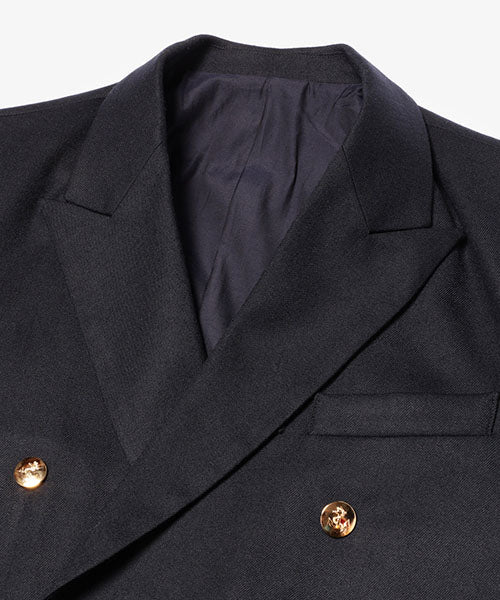 HIGH COUNT WOOL FLANNEL / DOUBLE BREASTED BLAZER