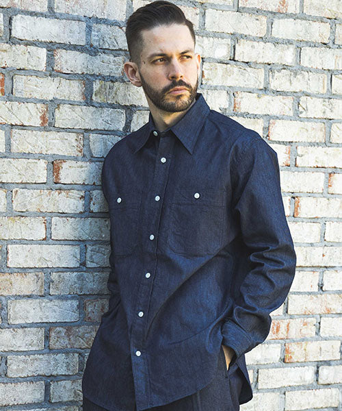 COOLMAX STRETCH DENIM / ONE WASH WORK SHIRT