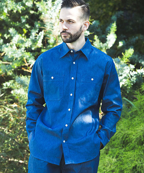 COOLMAX STRETCH DENIM / ONE WASH WORK SHIRT