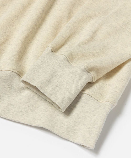 SUPER LIGHT GAUZE URAKE / HALF ZIP SWEAT SHIRT