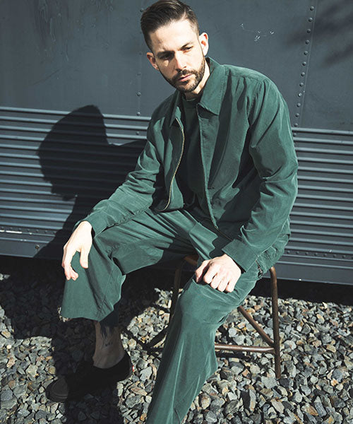 T/R POWDER CLOTH / ZIP UP SHIRT JACKET