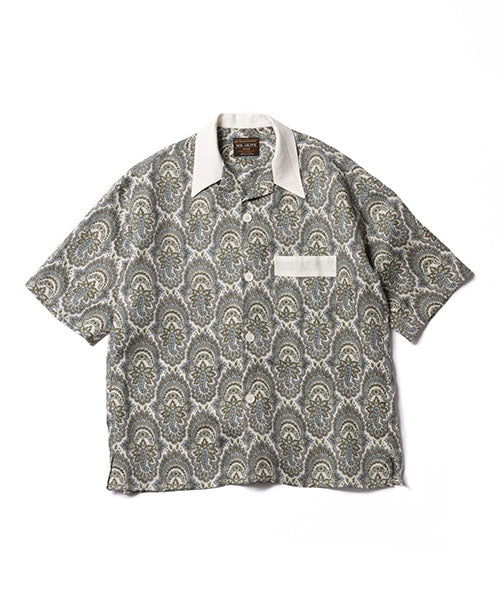 PAISLEY LINEN / CLASSIC OPEN COLLAR SHIRT