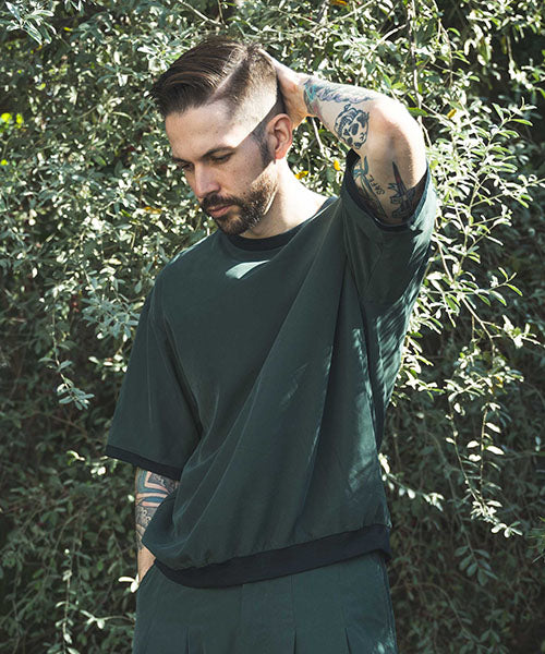 T/R POWDER CLOTH / CREW NECK T-SHIRT