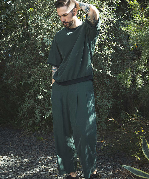 T/R POWDER CLOTH / CREW NECK T-SHIRT