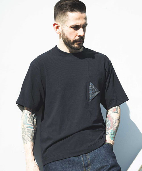 PAISLEY LINEN / CHEST POCKET T-SHIRT