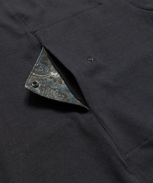 PAISLEY LINEN / CHEST POCKET T-SHIRT