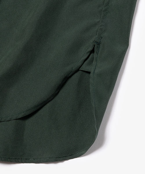 T/R POWDER CLOTH / BAND COLLAR S/S SHIRT