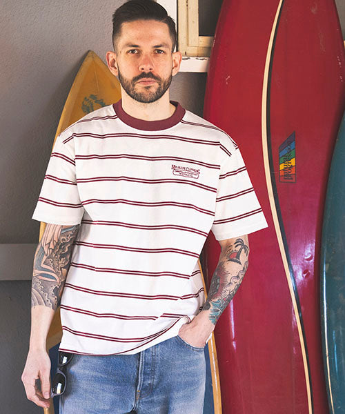 ORGANIC COTTON BORDER / EMBROIDERY T-SHIRT