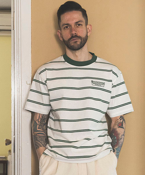 ORGANIC COTTON BORDER / EMBROIDERY T-SHIRT