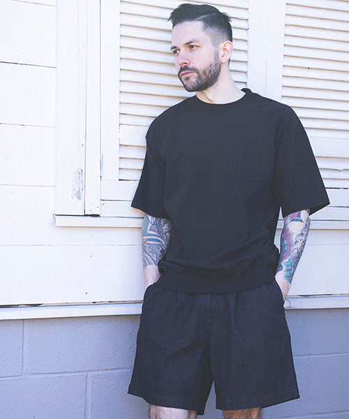 TEXLOOP COTTON / BACK GUSSET POCKET T-SHIRT