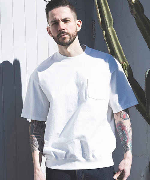 TEXLOOP COTTON / BACK GUSSET POCKET T-SHIRT