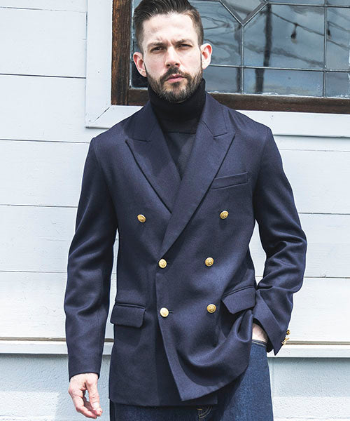 PREMIUM WOOL SAXONY / BOUBLE BREASTED BLAZER