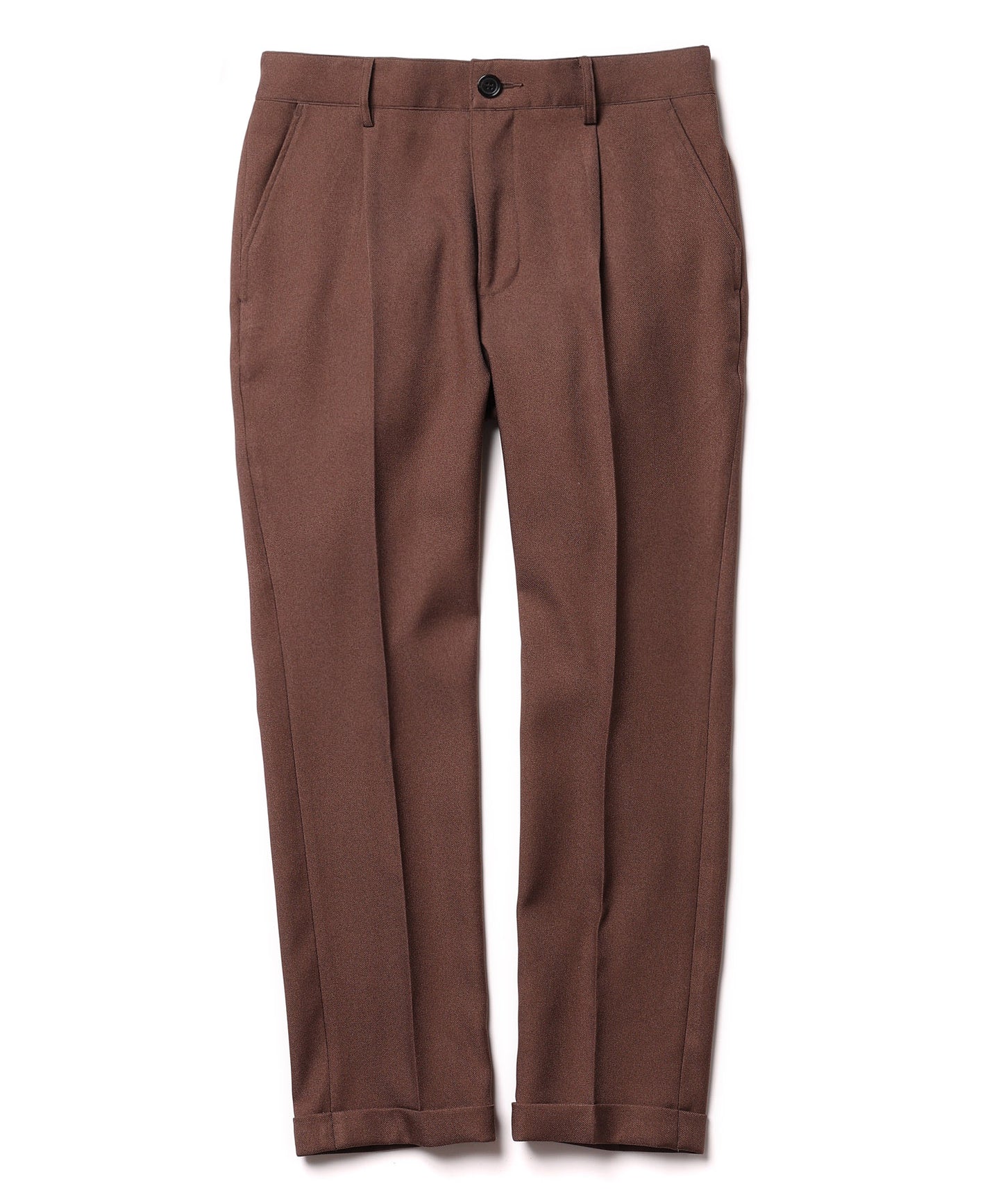 MR.OLIVE / RETORO POLYESTER TWILL / EASY ONE PLEATS STA-PREST TAPERED PANTS