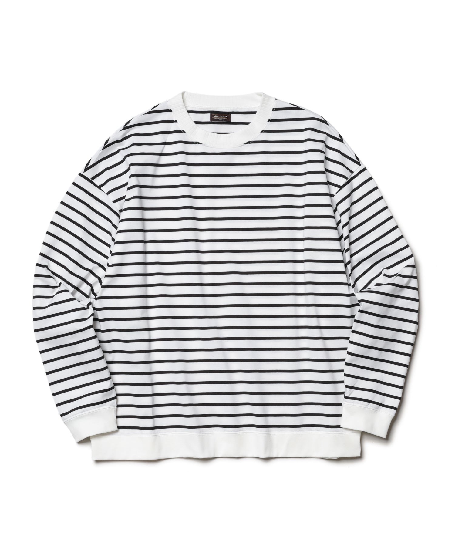 MR.OLIVE / SAN JOAQUIN HIGH GAUGE COTTON / BORDER L/S T-SHIRT