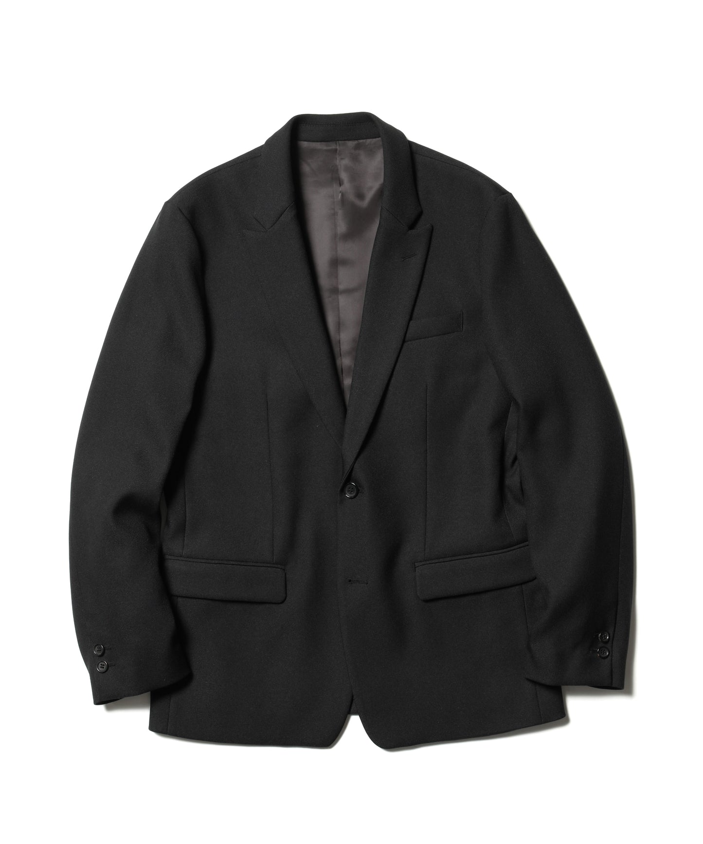 MR.OLIVE / RETRO POLYESTER TWILL / 2B SEMI PEAKED LAPEL JACKET