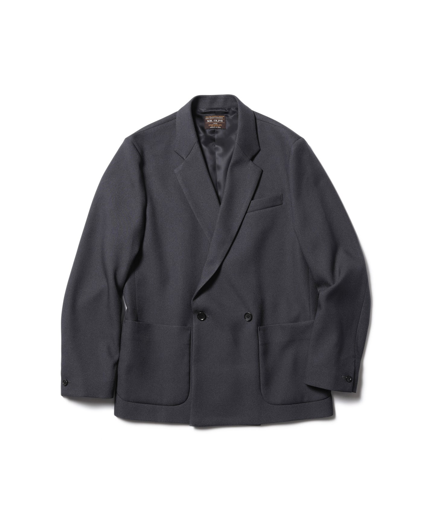 MR.OLIVE / RETRO POLYESTER TWILL / 2B DOUBLE BREASTED JACKET