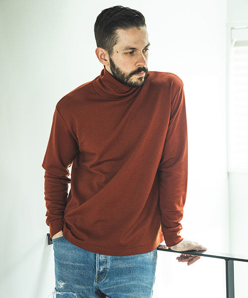 WOOL BLEND MILANO RIB / TURTLE NECK SHIRT