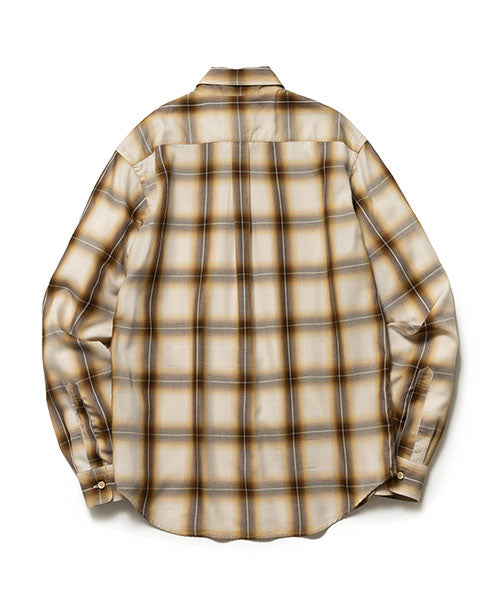 TENCEL OMBRE CHECK / REGULAR COLLAR SHIRT