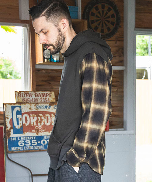 URAKE & OMBRE CHECK / HYBRID HOODY