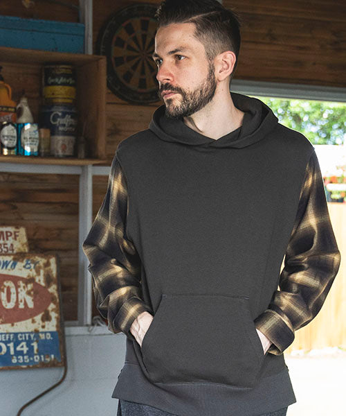 URAKE & OMBRE CHECK / HYBRID HOODY