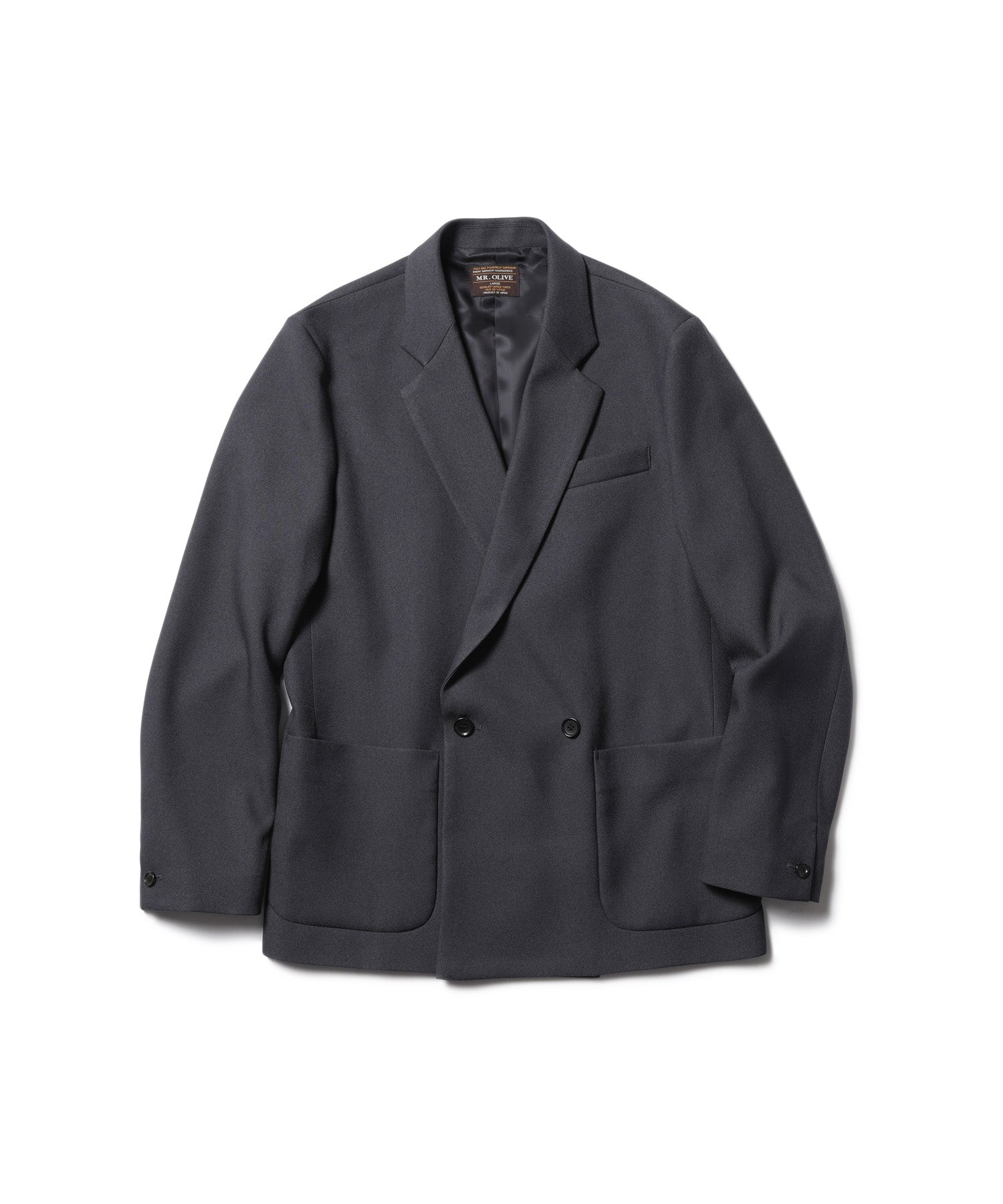 MR.OLIVE / RETRO POLYESTER TWILL / 2B DOUBLE BREASTED JACKET – Mr