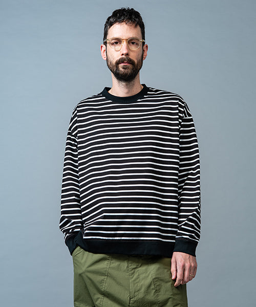 MR.OLIVE / SAN JOAQUIN HIGH GAUGE COTTON / BORDER L/S T-SHIRT