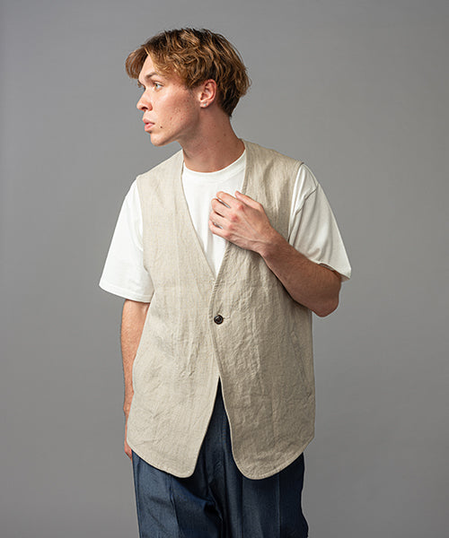 MR.OLIVE / FRENCH LINEN CLOTH / RELAX VEST